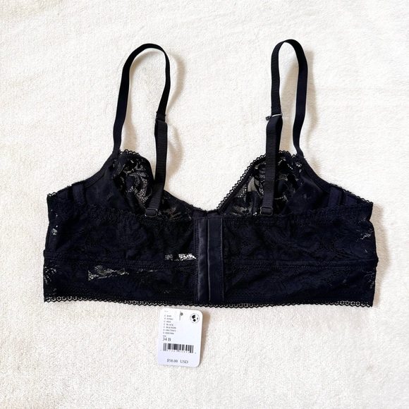 Free People Sorento Demi Longline Underwire Bra in Black - Picture 12 of 15